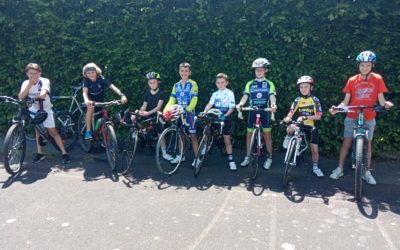 Des élèves de 6è inscrits à l’UNSS en route pour tester l’étape du tour de France à Laval.